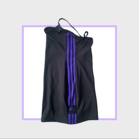 Adidas x Frankies collective re worked one strap 3 striped dress. - Picture 2 of 3